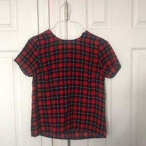 Forever 21 Plaid Cropped Blouse